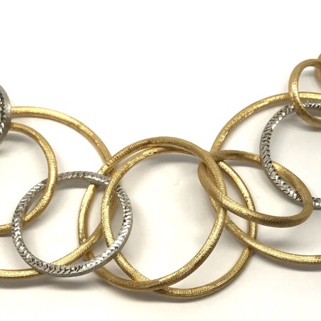 Bolzon collana donna oro giallo e bianco 18kt