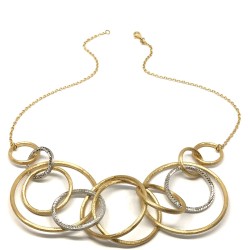 Bolzon collana donna oro giallo e bianco 18kt
