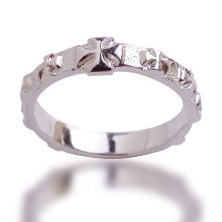 925 sterling silver rosari ring
