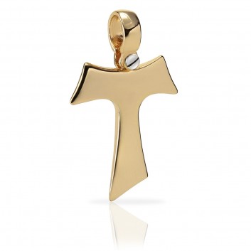 Humilis yellow gold Tau cross