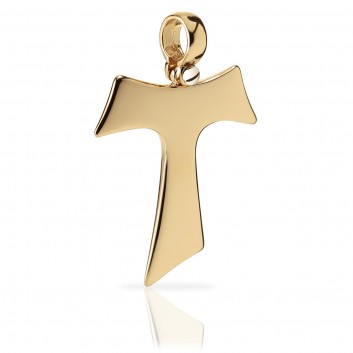 Humilis yellow gold Tau cross