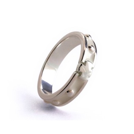 Rosarium 925 sterling silver rosary ring