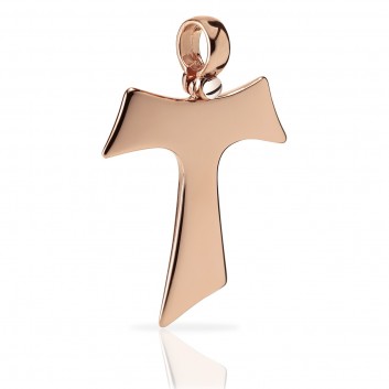 Humilis rose gold Tau cross