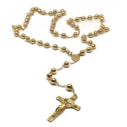 Collana rosario in oro giallo 18 kt