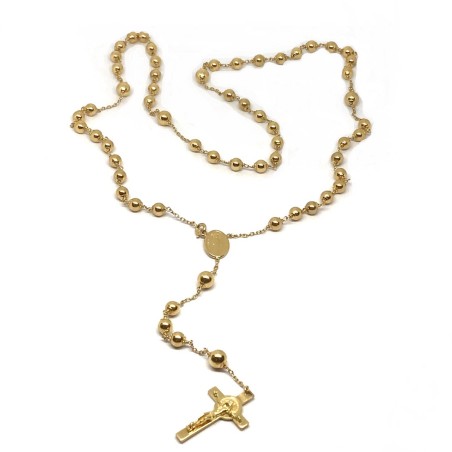 18 kt yellow gold rosary necklace