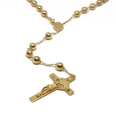 18 kt yellow gold rosary necklace