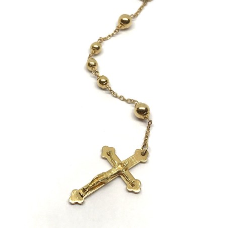 Collana rosario in oro giallo 18 kt