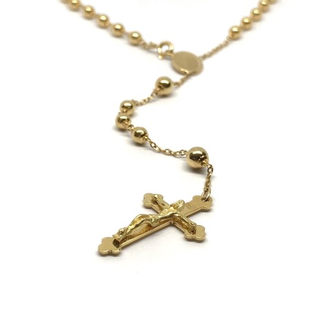 Collana rosario in oro giallo 18 kt