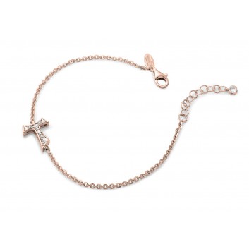 Humilis rose golden plated sterling silver bracelet with zirconia
