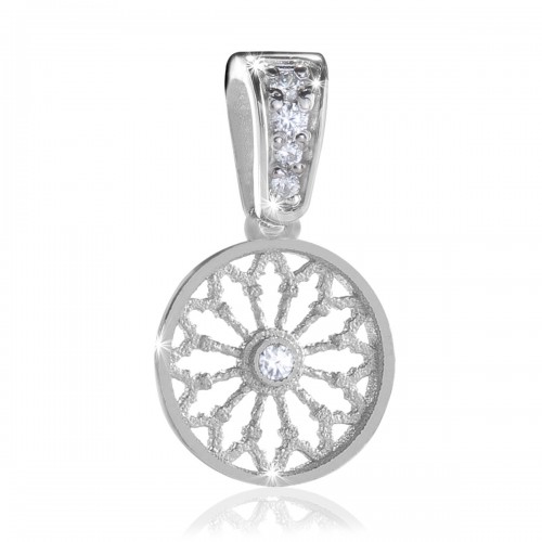 white gold AERE rose window jewel