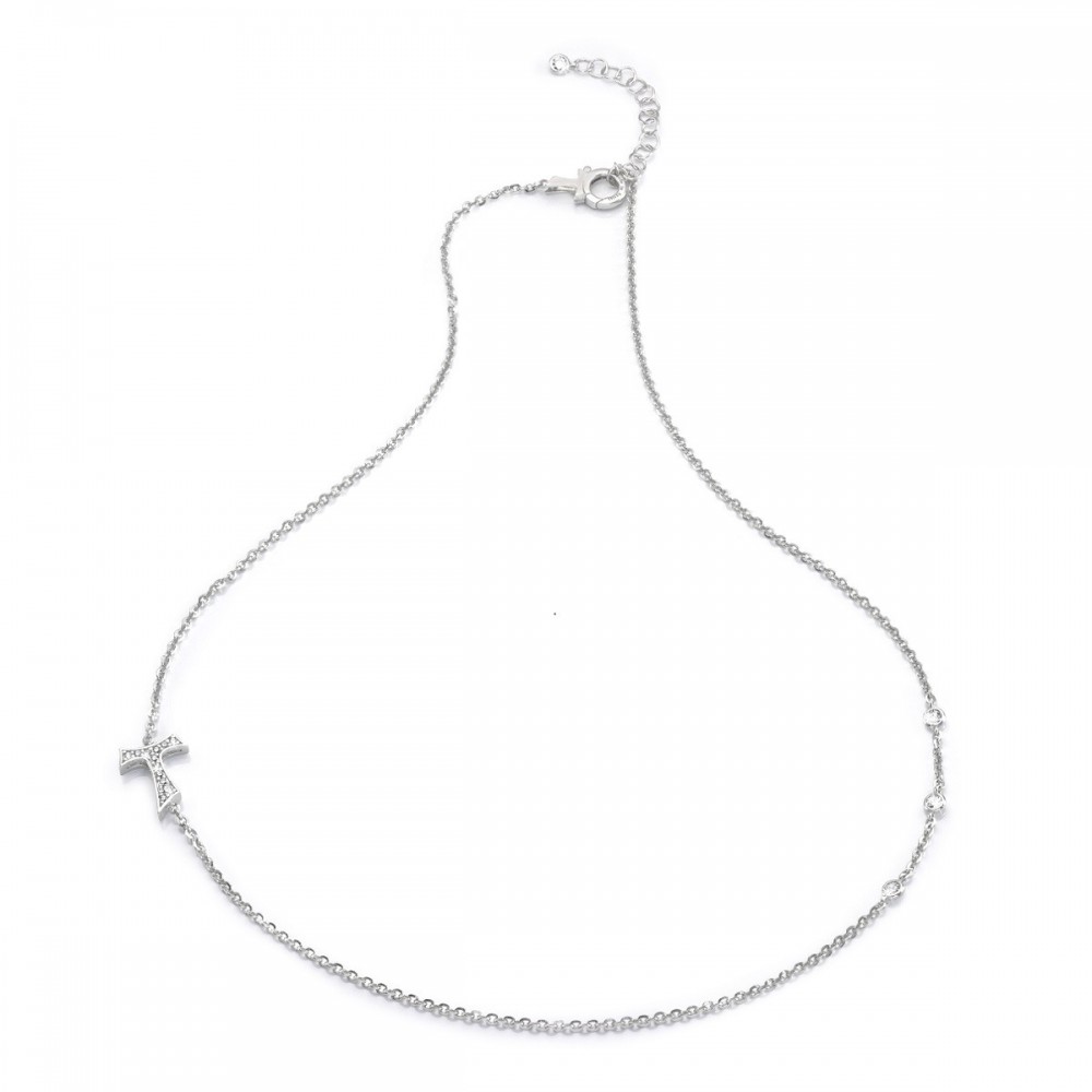 Humilis sterling silver necklaces with zirconia