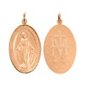 Medaglia Madonna miracolosa oro 18 kt