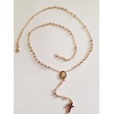 COLLANA ROSARIO ORO ROSA 18 KT