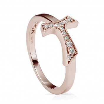 Humilis rose gold sign ring