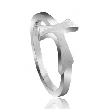 Humilis white gold AERE sign ring