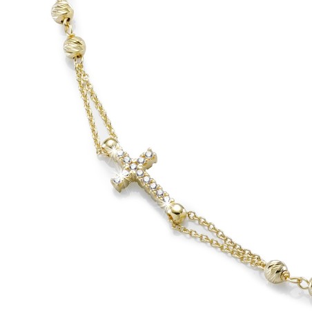 18 kt yellow gold rosary necklace