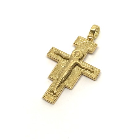 18 kt gold Saint Damian cross