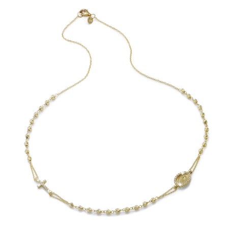 Collana rosario in oro giallo 18 kt