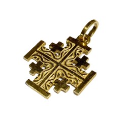 Croce di Gerusalemme in oro 18 kt