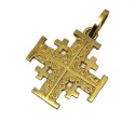Croce di Gerusalemme in oro 18 kt