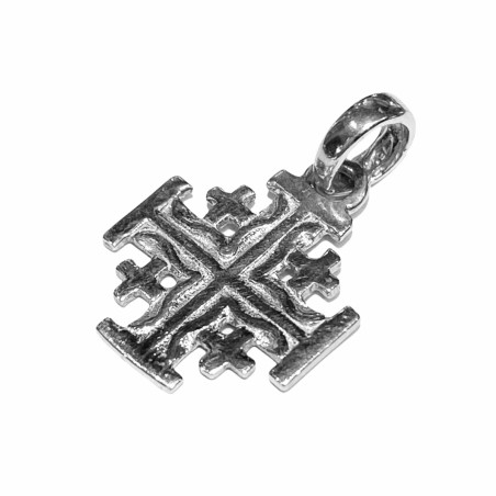 18 kt gold Gerusalem cross