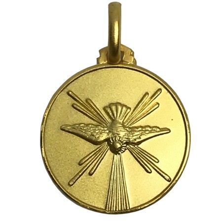 Medaglia Spirito Santo in oro 18 kt