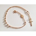 BRACCIALE ROSARIO ORO ROSA 18 KT