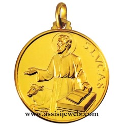 18 kt gold Saint Lucas medal