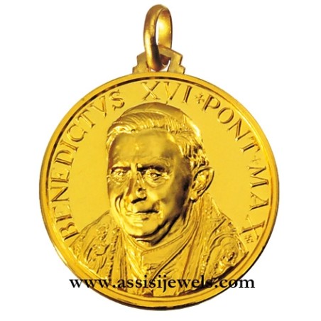 18 kt gold Pope Benedict XVI medal