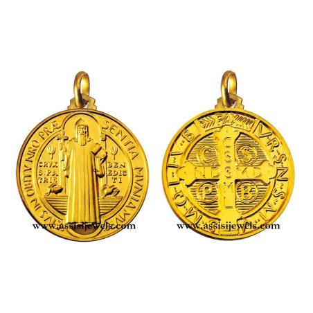 Medaglia di San Benedetto oro 18 kt