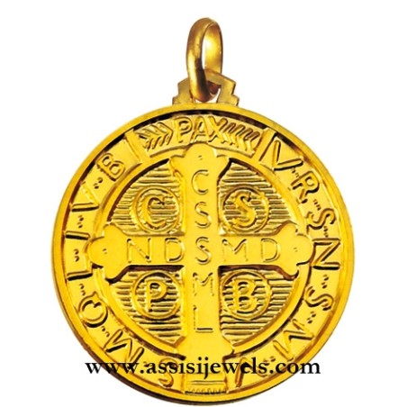 Medaglia di San Benedetto oro 18 kt