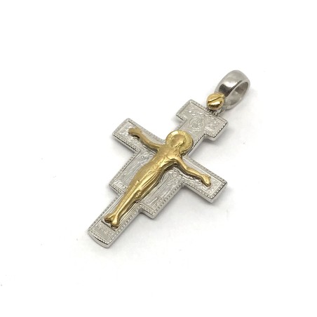 Croce di San Damiano oro 18 kt