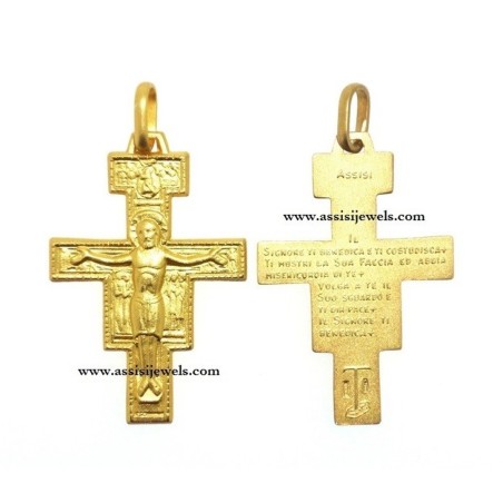 18 kt gold Saint Damian cross