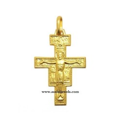18 kt gold Saint Damian cross